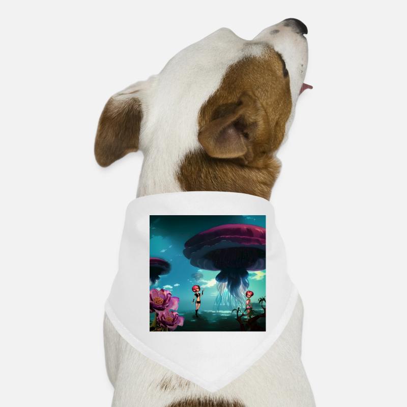 Stunning jellyfish float in the sky Dog Bandana