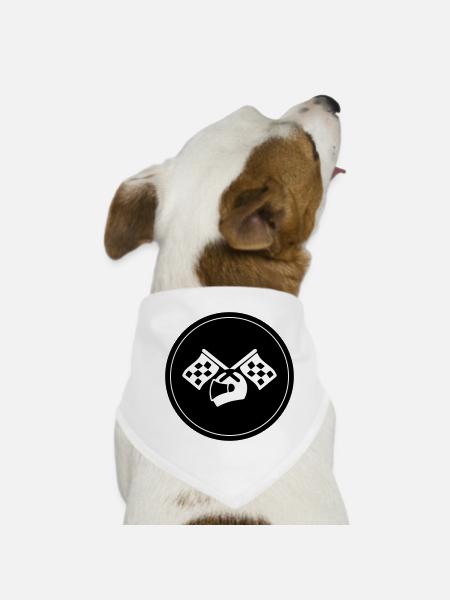Casque de coureur - Bandana pour chien - blanc - Devant