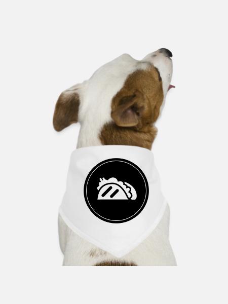 Tacos Foodie - Dog Bandana - white - Front
