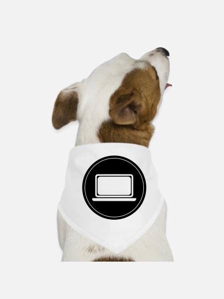 Ordinateur portable Pc Office - Bandana pour chien - blanc - Devant