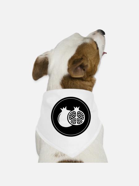 Pomegranate icon - Dog Bandana - white - Front
