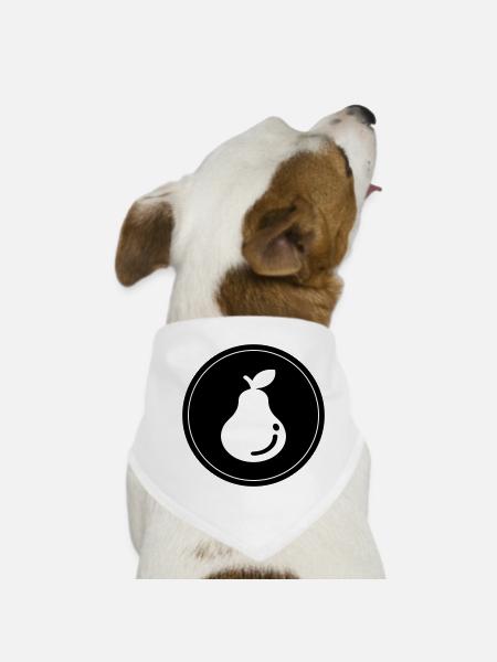 Birne Obst - Hunde-Bandana - Weiß - Vorne