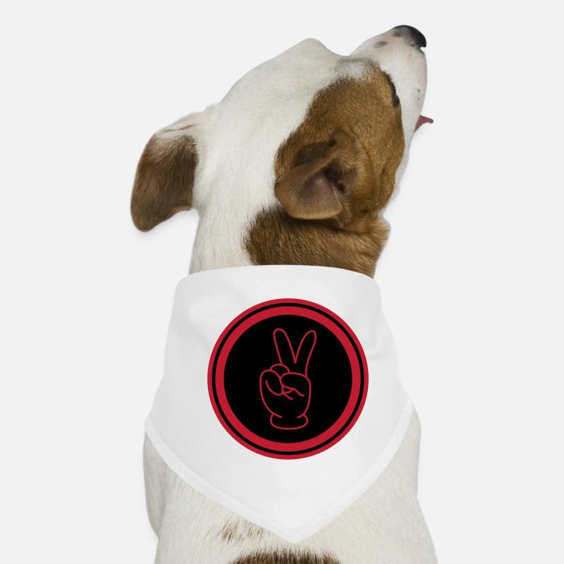 Peace Hand Comic Hunde-Bandana