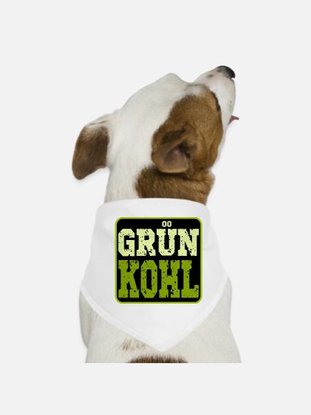GRÜNKOHL - WINTERGEMÜSE - KOHLGERICHTE - KOHL - Hunde-Bandana - Weiß - Vorne
