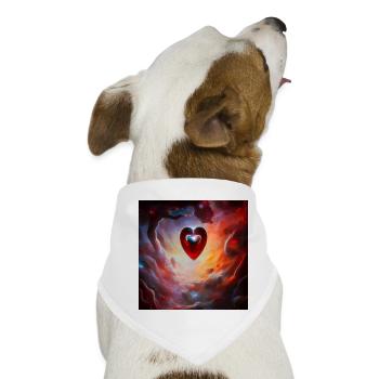 Das Herz des Universums - Hunde-Bandana - Weiß - Vorne