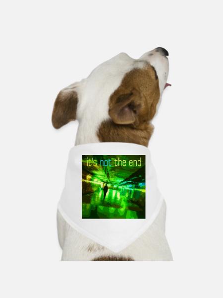 Es ist nicht das Ende Neon Tunnel - Hunde-Bandana - Weiß - Vorne