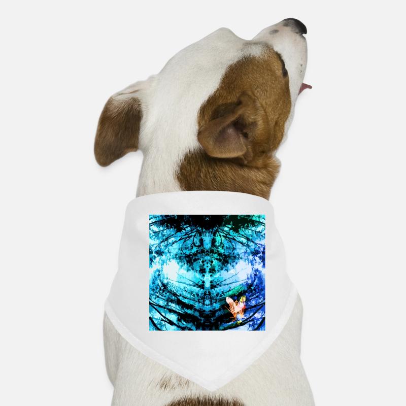 Blauer Psychedelischer Schmetterling Hunde-Bandana