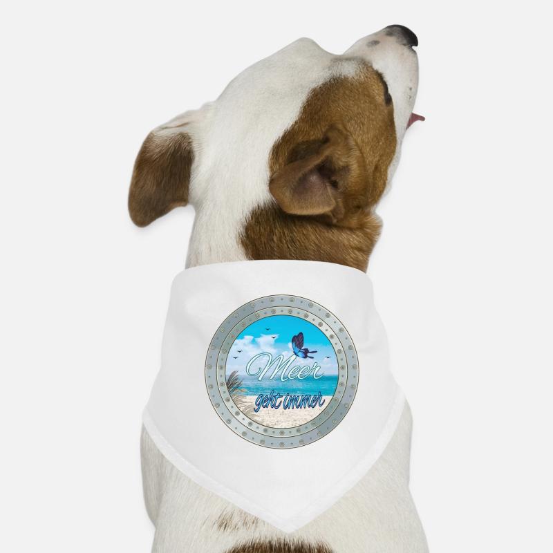 Meer geht immer – Strandlook - Hunde-Bandana - Weiß