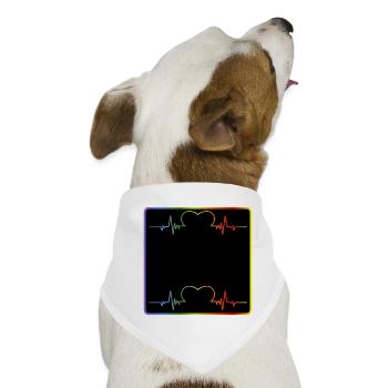 NAMENSSCHILD REGENBOGEN - Hunde-Bandana - Weiß - Vorne