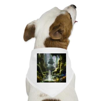 Fantasielandschaft am Morgen. - Hunde-Bandana - Weiß - Vorne