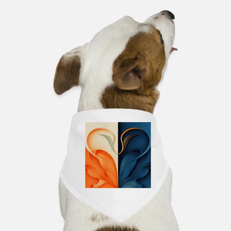 Liebes Schwäne - Hunde-Bandana - Weiß
