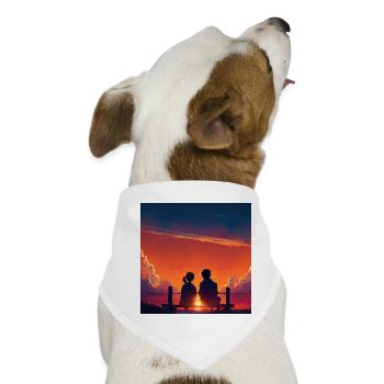 Liebespaar - Hunde-Bandana - Weiß - Vorne