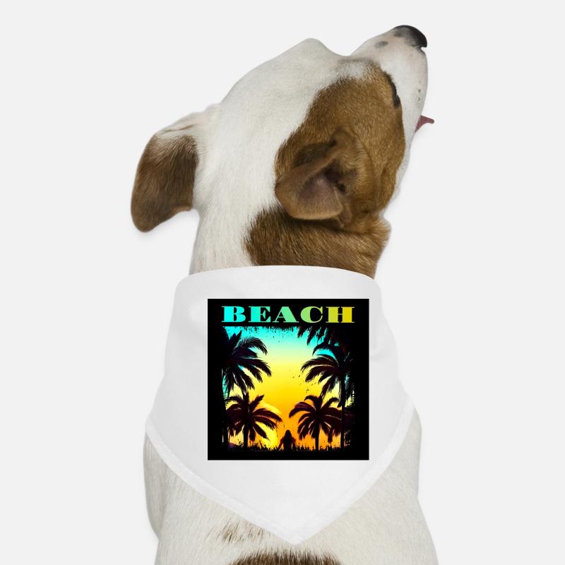 90s Retro Palms Hawaii Sunset Bandana pour chien