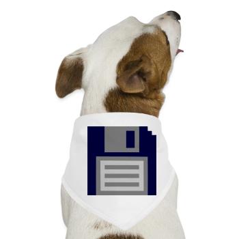 Diskette - Hunde-Bandana - Weiß - Vorne