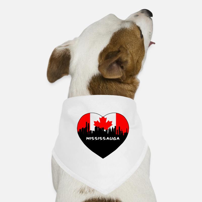 Mississauga Canada Drapeau Skyline Souvenir de voyage Bandana pour chien
