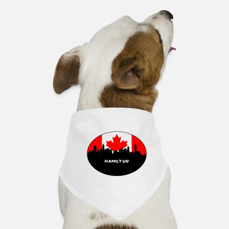 Hamilton Canada Drapeau Skyline Voyage Silhouette Bandana pour chien
