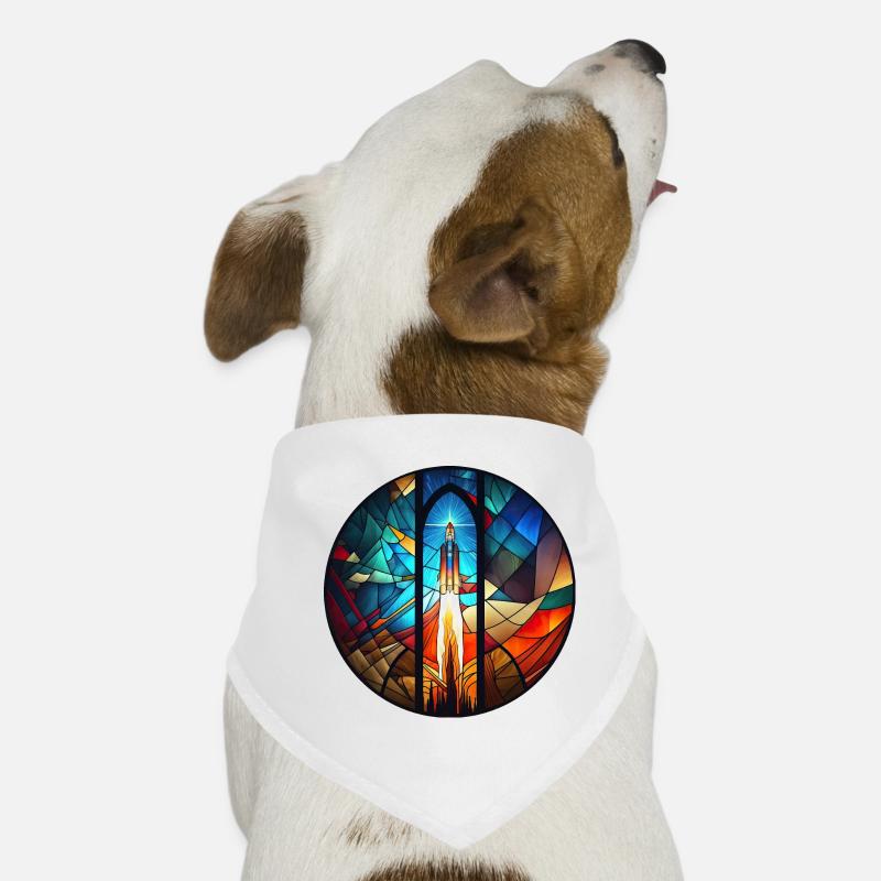 Lancement de fusée spatiale Kirchenglass Buntglass Bandana pour chien