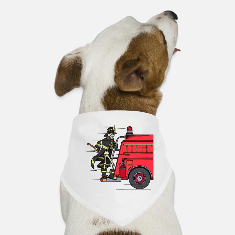 Pompier pompier pompier sauveteur - Bandana pour chien - blanc