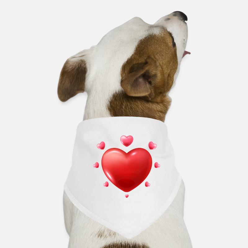 Amour - Saint-Valentin - Cœurs Bandana pour chien