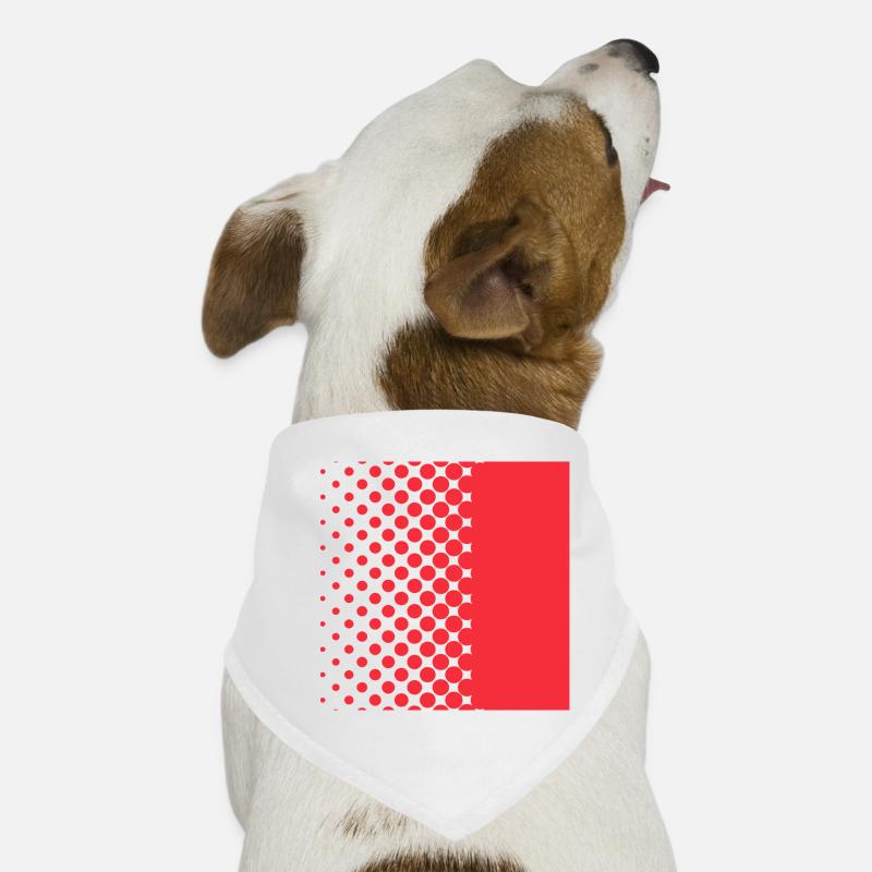 Halftone Gradient Rotes Panel Hunde-Bandana