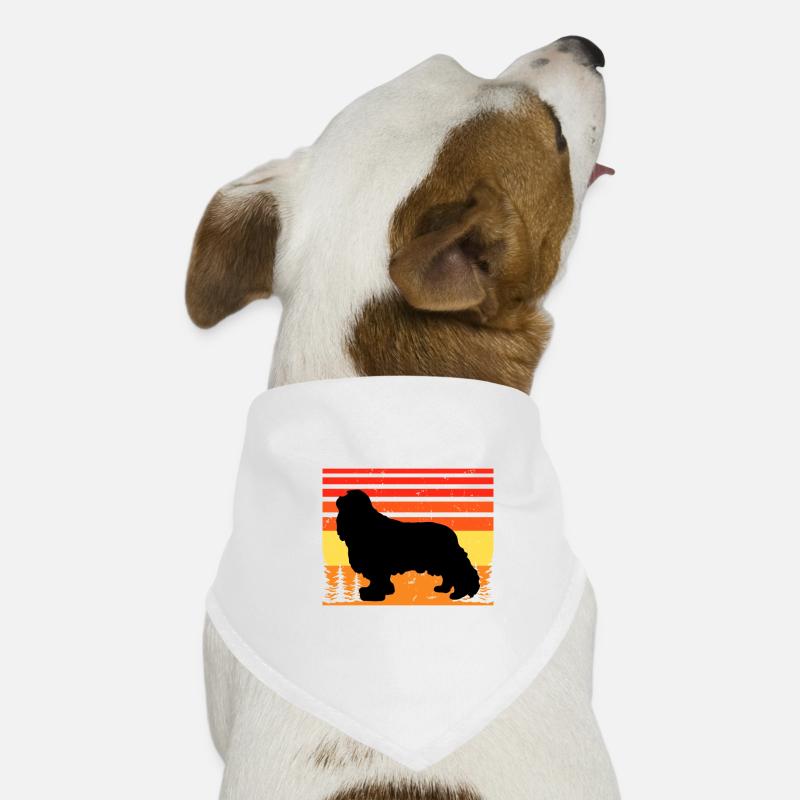 Cavalier King Charles Spaniel Dog Silhouette Dog Bandana