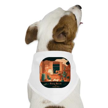 Keep Calm - Hunde-Bandana - Weiß - Vorne