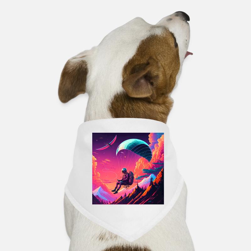 Parapentes en style synthwave Bandana pour chien