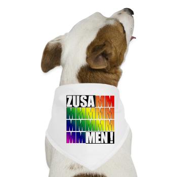 Zusammen - Hunde-Bandana - Weiß - Vorne