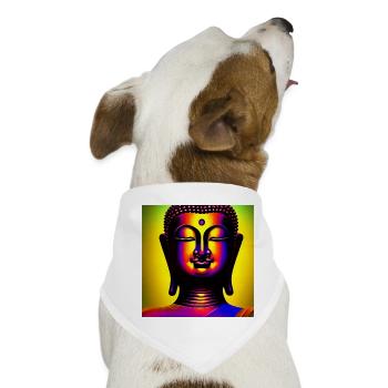 Zen-Buddha-Meditation - Hunde-Bandana - Weiß - Vorne