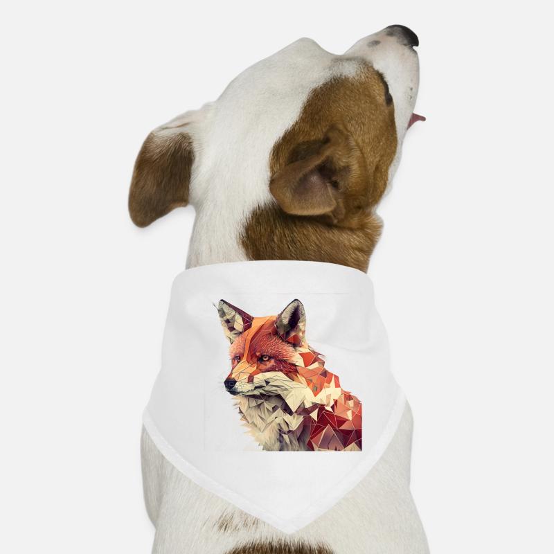 Fuchs - Geometrisches Tier Print Hunde-Bandana