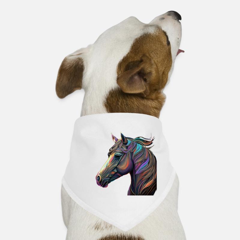 PFERD IM WIND - Hunde-Bandana - Weiß