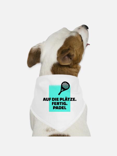 Aufschlag Padel-Tennis Spieler Statement Schläger - Hunde-Bandana - Weiß - Vorne