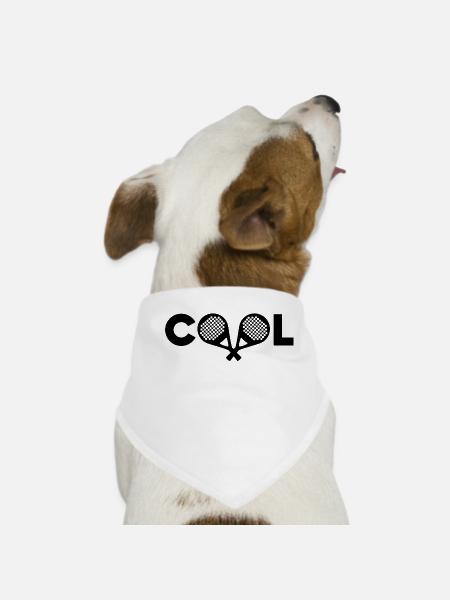 Cooler Spruch Padel Padelspiel Sportart Schläger - Hunde-Bandana - Weiß - Vorne