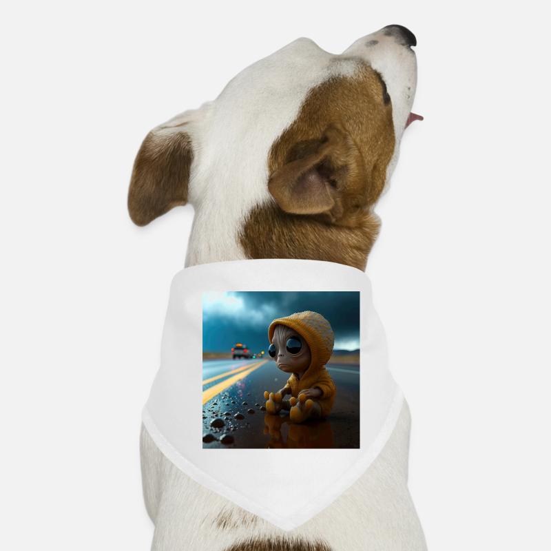 Bébé alien perdu sur la route Bandana pour chien