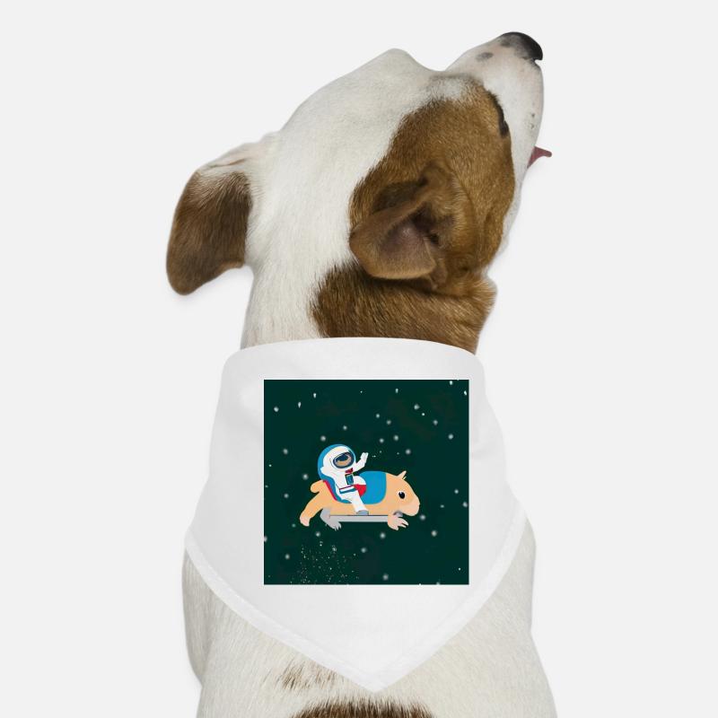 Astronaut on a space capybara Dog Bandana