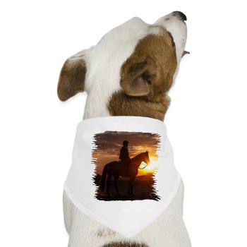 Reiten ist eine alte Tradition - Hunde-Bandana - Weiß - Vorne