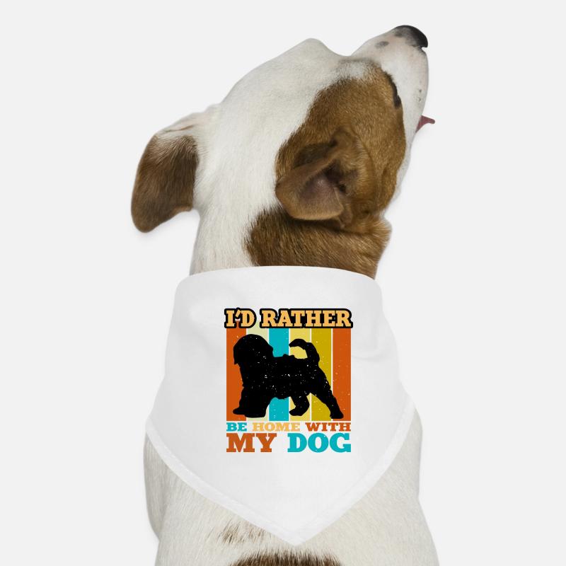 Cockapoo Dog Lover Silhouette Vintage Sunset Bandana pour chien