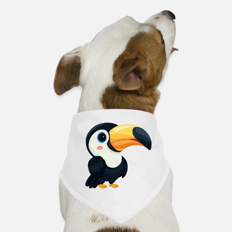 Minimalist Toucan with Blue Eyes - Design Dog Bandana