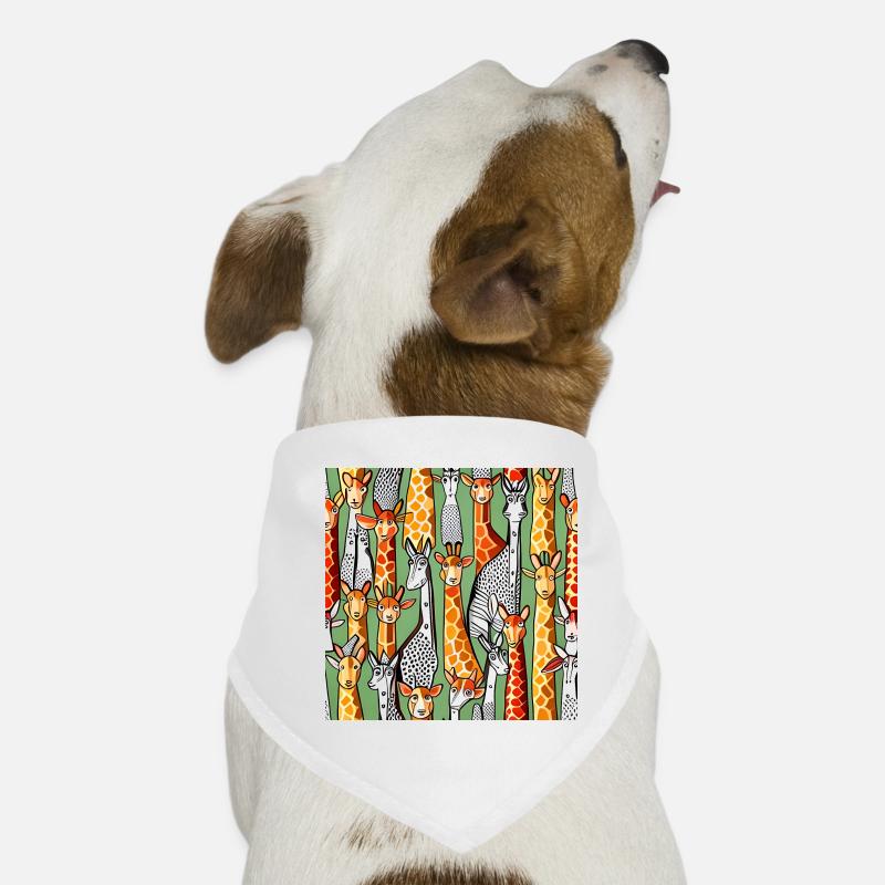 Happy Giraffe Pattern Dog Bandana