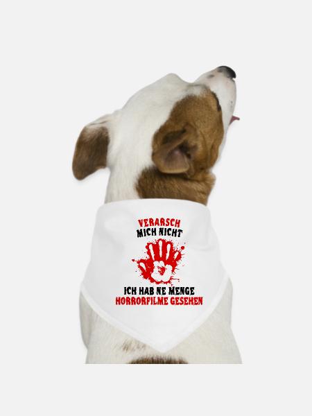 Filme Statement Kino Kinoabend Movies Filmabend - Hunde-Bandana - Weiß - Vorne