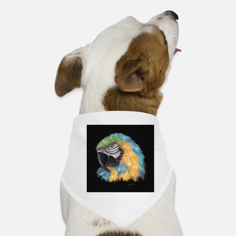 Perroquet coloré avec style aquarelle Bandana pour chien