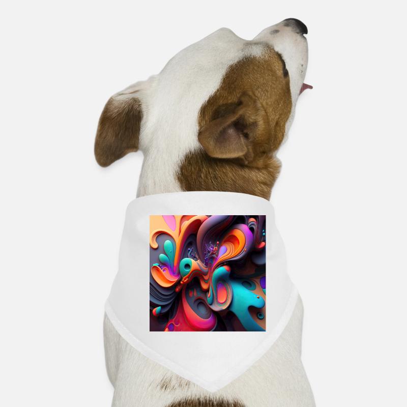 Lebendiges mehrfarbiges abstraktes Wirbelmuster Hunde-Bandana