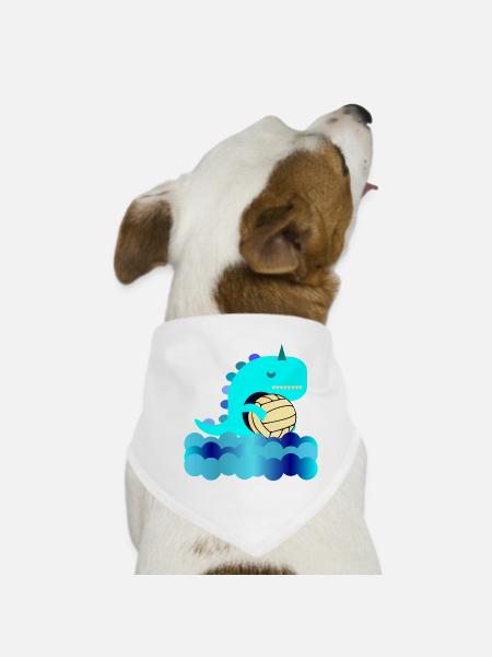 KINDER WASSERBALL DINOSAURIER SCHWIMMBAD - Hunde-Bandana - Weiß - Vorne