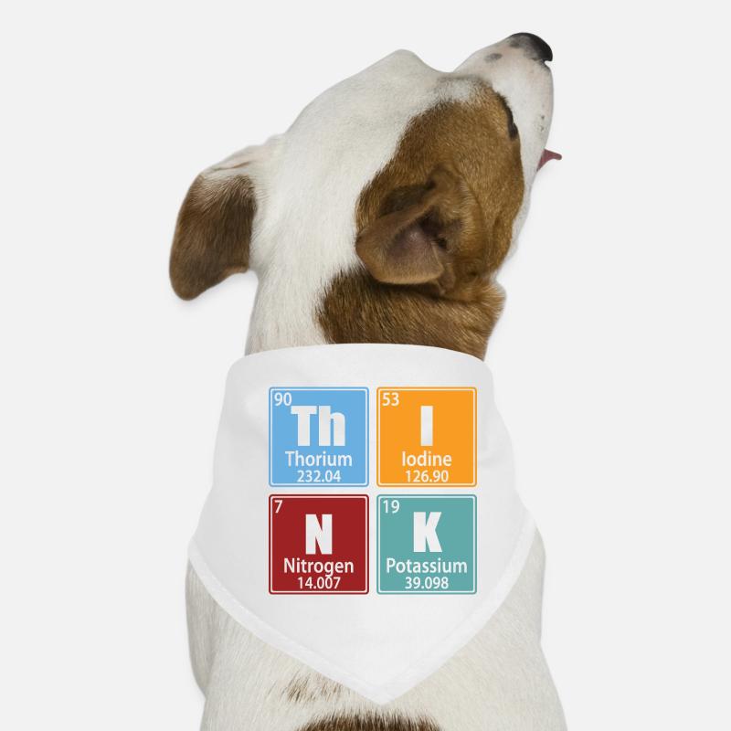 Think - Éléments du tableau périodique Bandana pour chien