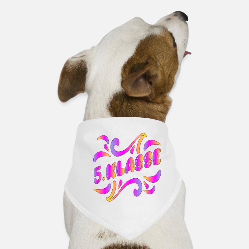 5. Klasse - SCHULWECHSEL - Hunde-Bandana - Weiß