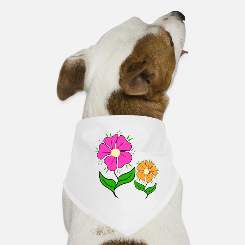 bunte Blumenwiese Margeriten Blüte Blumenranke Hunde-Bandana