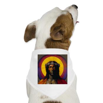 Schwarzer Jesus 01 - Hunde-Bandana - Weiß - Vorne