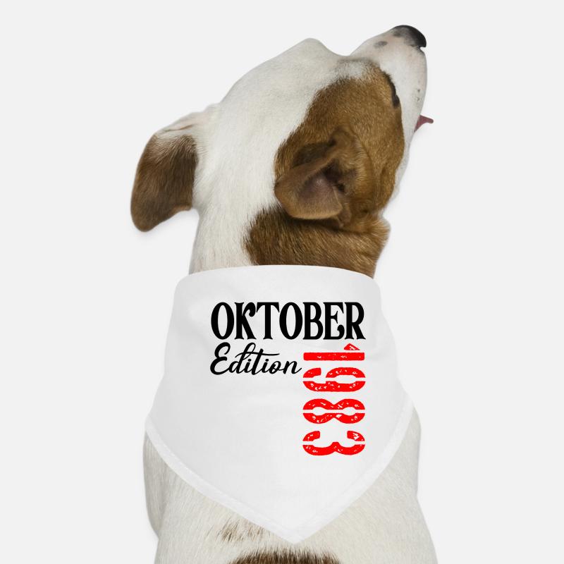 43e anniversaire Octobre 1983 - 43 ans Bandana pour chien