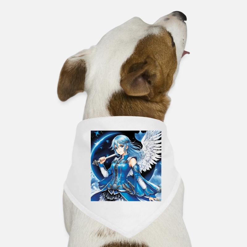 Blauer Engelsritter mit Schwert Hunde-Bandana