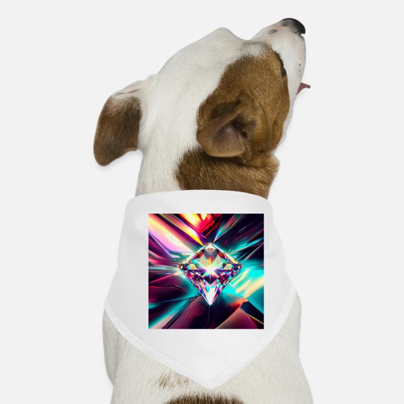 Diamant - Hunde-Bandana - Weiß